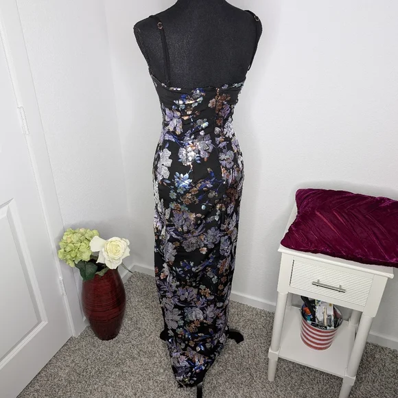 💘 Nookie Azalea Sequin Evening Gown Black - Picture 6 of 8